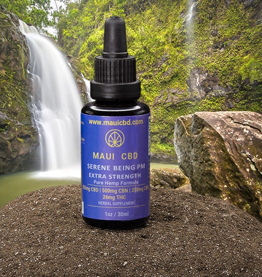 Serene Being PM Extra Strength CBD Tincture bottle