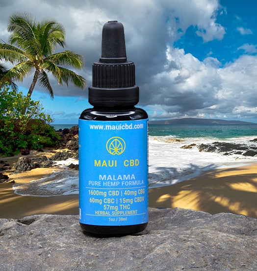 Malama Full-Spectrum CBD Tincture bottle