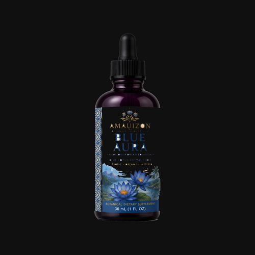 Blue Aura™ Blue Lotus + Reishi botanical tincture, 30 mL bottle with dropper — studio