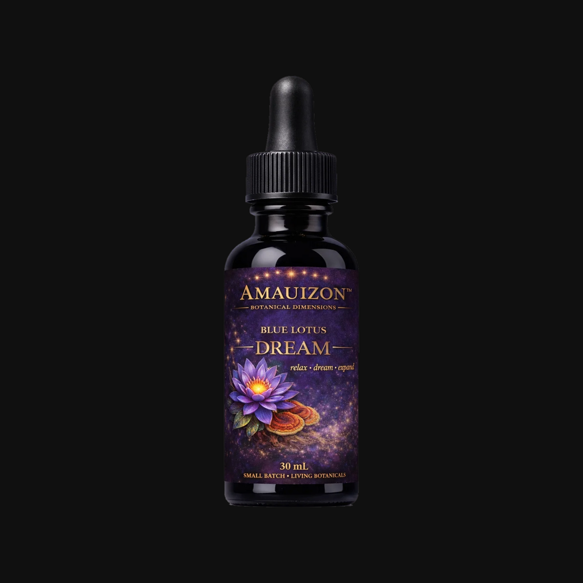 DREAM — Blue Lotus + Reishi botanical elixir, 30 mL bottle — studio
