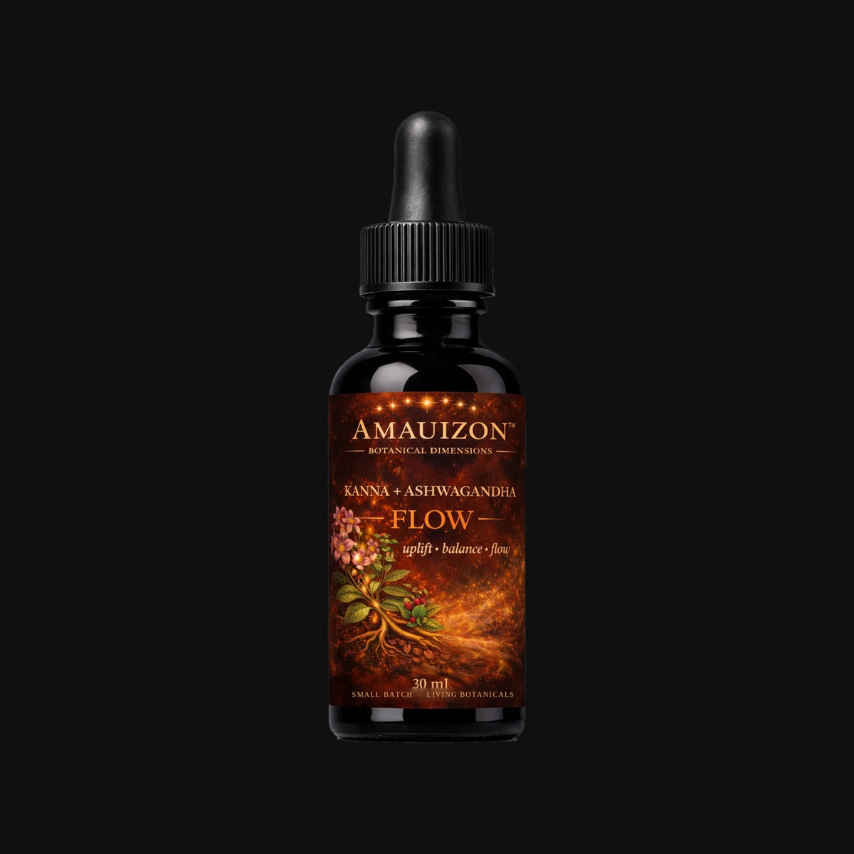 FLOW — Kanna + Ashwagandha botanical elixir, 30 mL bottle — studio