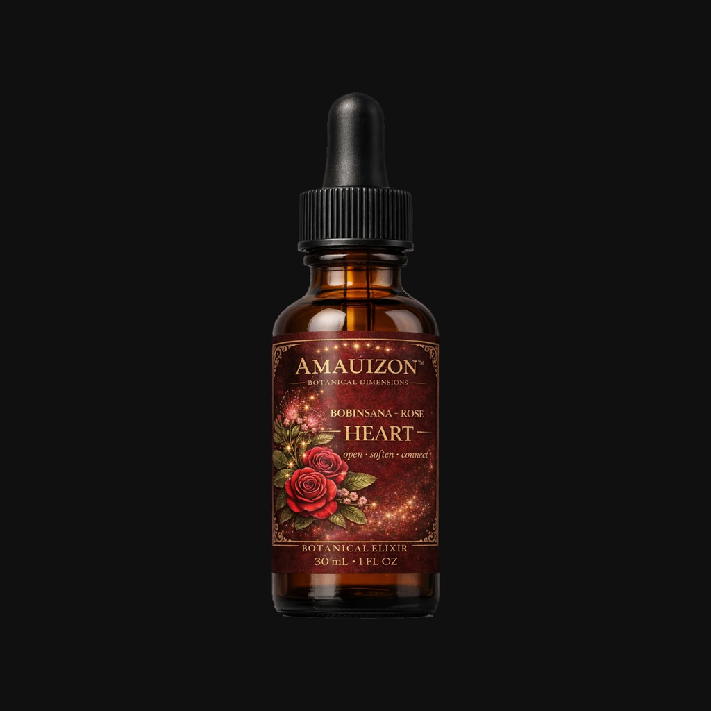 HEART — Bobinsana + Rose botanical elixir, 30 mL bottle — studio