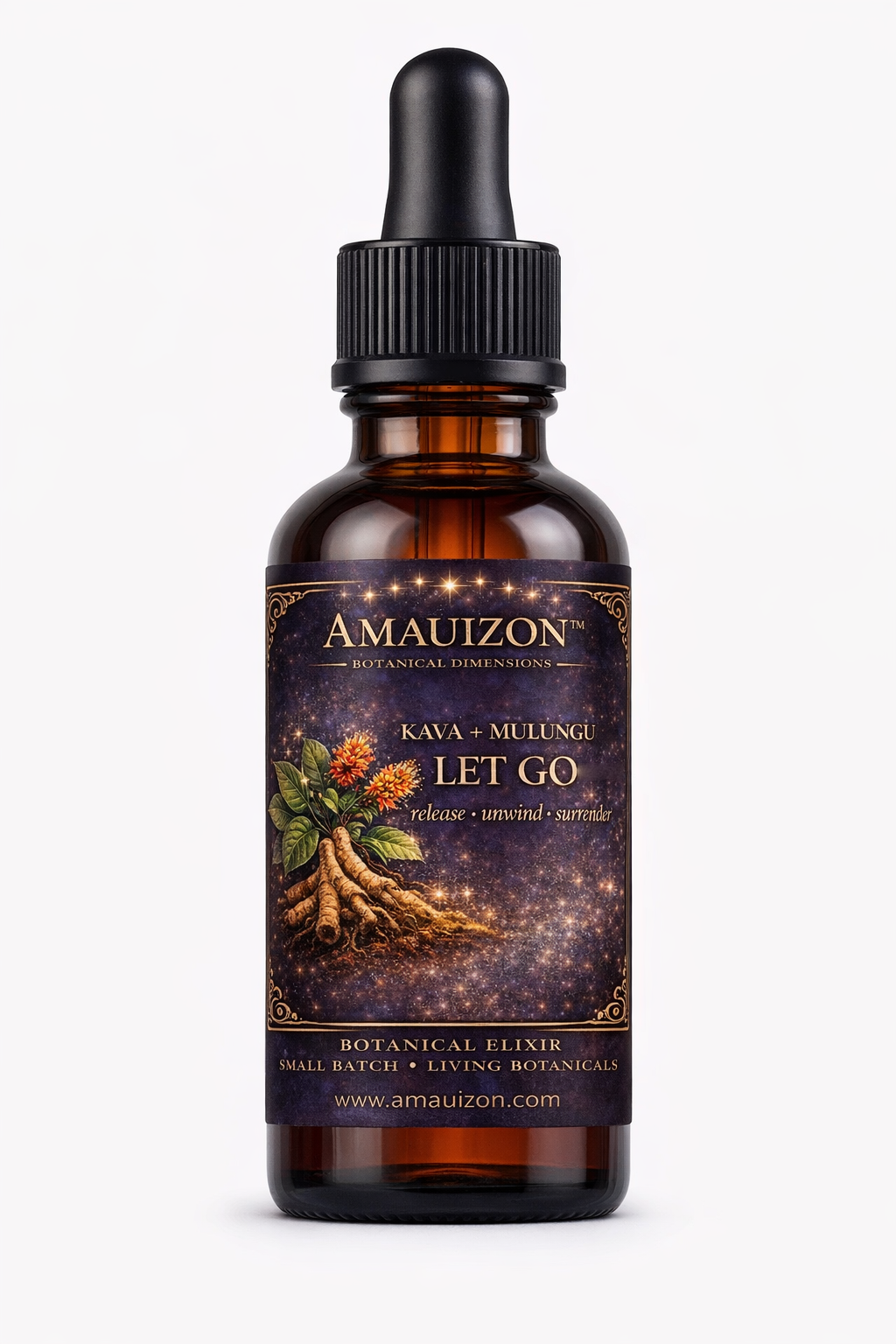 LET GO — Kava + Mulungu Botanical Elixir, 30 mL, AMAUIZON Botanicals