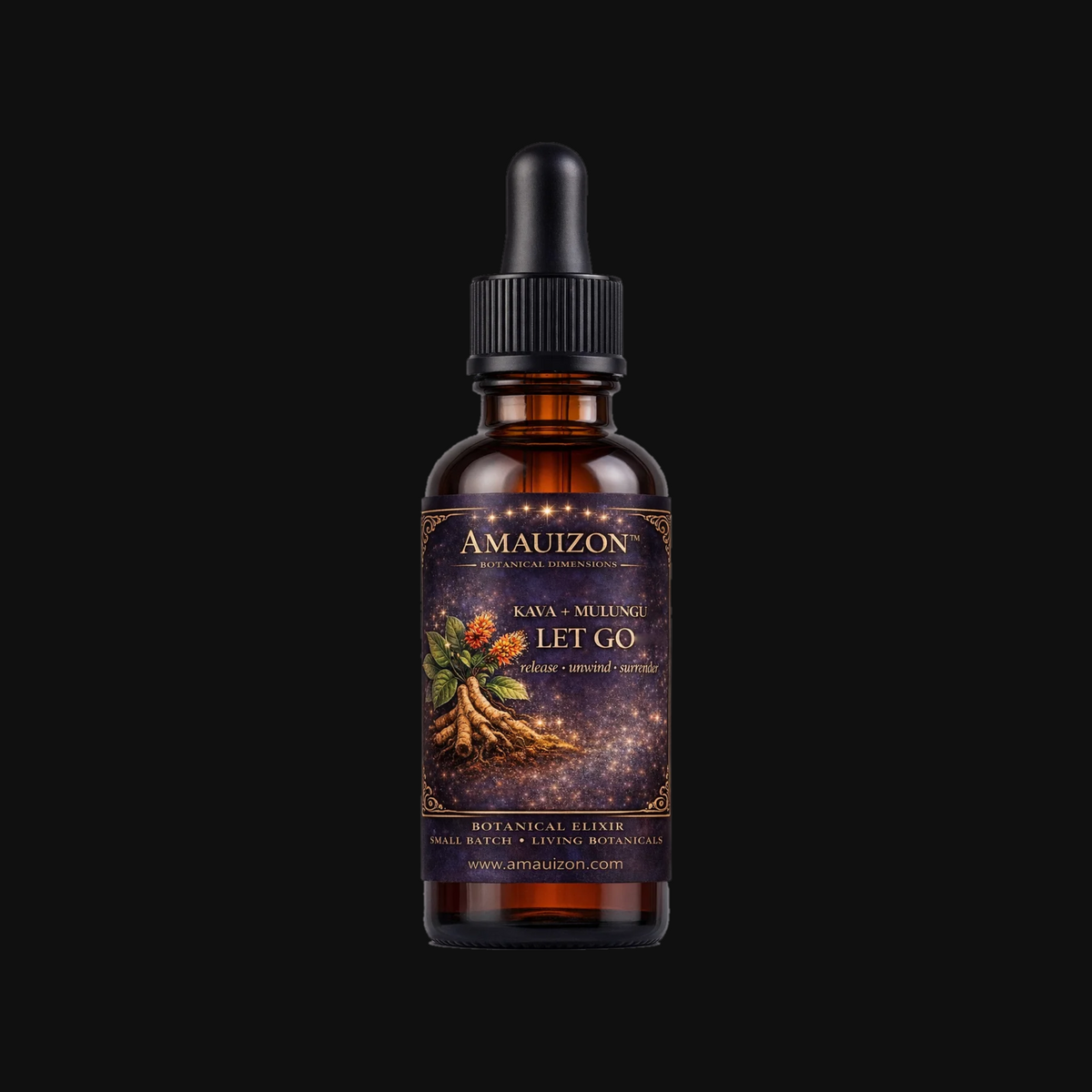 LET GO — Kava + Mulungu botanical elixir, 30 mL bottle — studio